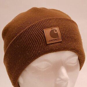 KNIT Carhartt Hat with Patch Logo BROWN CHILD/Youth Size